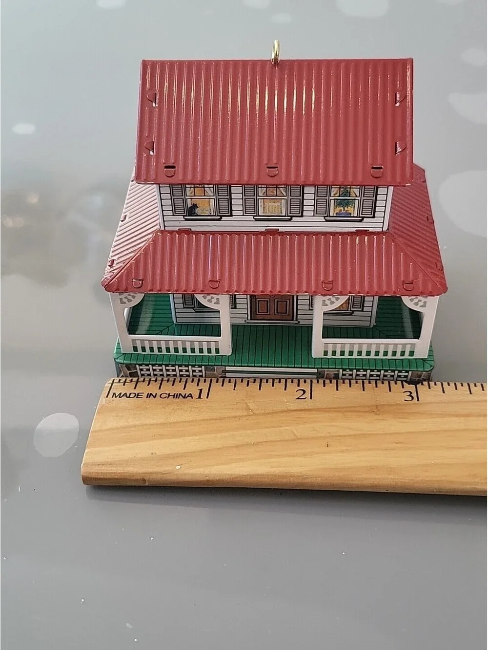 Vtg Hallmark keepsake 1999 Farm House Town & country Tin Christmas ornament Mint